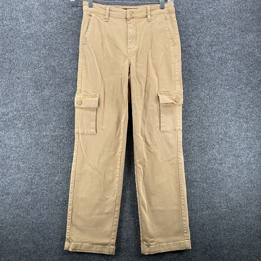 Judy Blue Jeans Womens 5/27 Garment Dyed Cargo Mid Rise Straight Casual Hippie